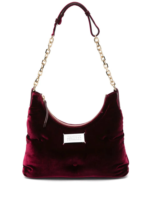 Maison Margiela Small Glam Slam Velvet Shoulder Bag — Same as shown — Size One Size — Front View