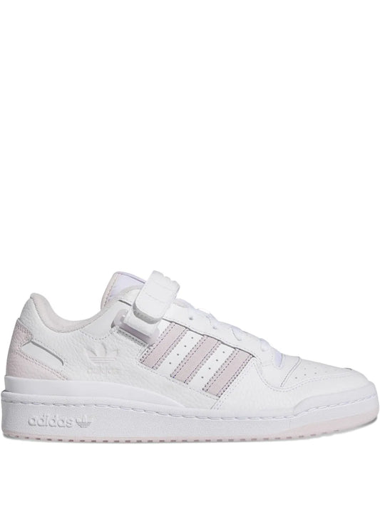 adidas Forum Low Cloud White/Almost Pink/Light Purple Sneakers — White — Size US M 8.5 - US W 10 — Front View