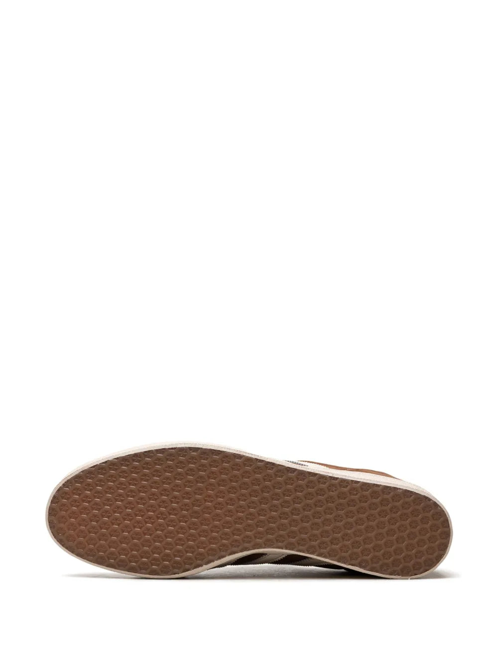 adidas Gazelle 3-Stripes Leather Sneakers — Coffee Brown/Cream White — Size US M 3.5 - US W 5 — Top View