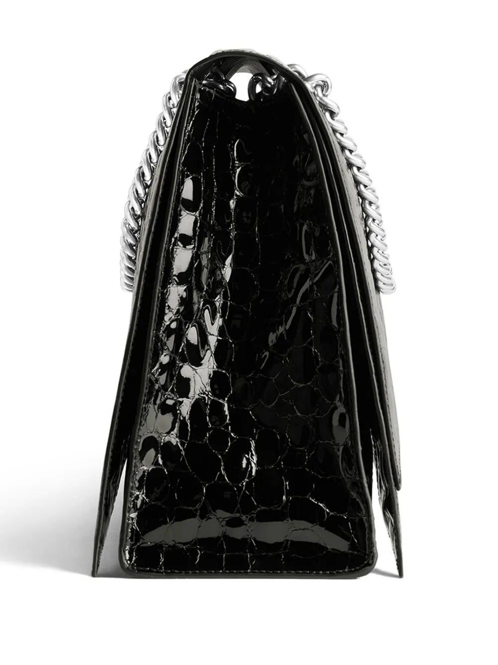 Balenciaga Large Crush Crocodile Effect Shoulder Bag — Same as shown — Size One Size — Top View