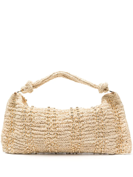 Cult Gaia Hera Raffia Shoulder Bag — Same as shown — Size One Size — Front View