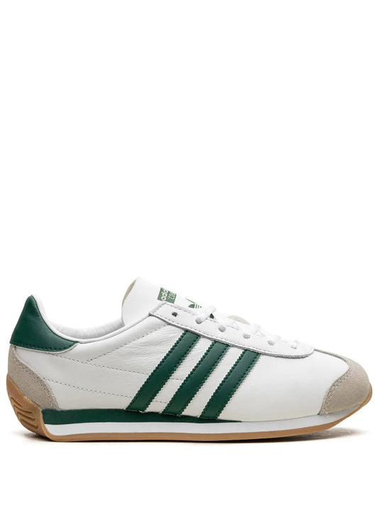adidas Country White/Green Sneakers — White/Dark Green — Size US M 9.5 - US W 11 — Front View