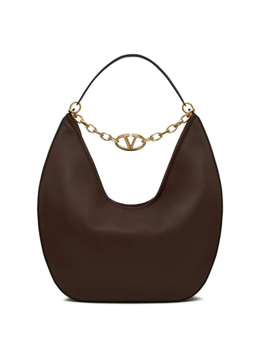 Valentino Garavani Maxi Vlogo Moon Hobo Bag — Same as shown — Size One Size — Front View
