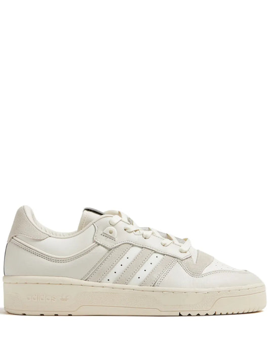 adidas Rivalry 86 Lace-Up Sneakers — White/Beige — Size US M 9.5 - US W 11 — Front View