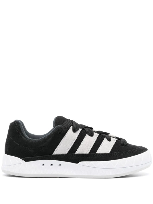 adidas Adimatic Embroidered-Logo Sneakers — Black — Size US M 4.5 - US W 6 — Front View