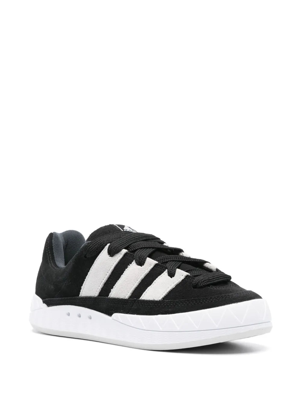 adidas Adimatic Embroidered-Logo Sneakers — Black — Size US M 4.5 - US W 6 — Side View