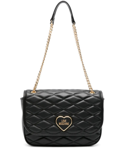 Love Moschino Logo Lettering Matelasse Shoulder Bag — Same as shown — Size One Size — Front View