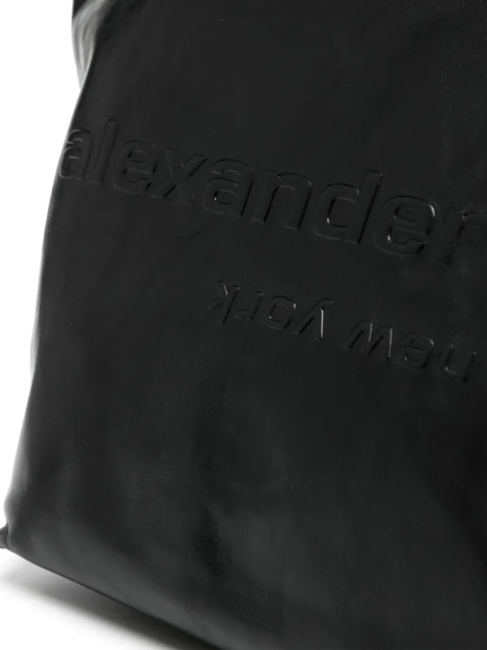 Alexander Wang Punch Logo Embossed Leather Tote Bag — Same as shown — Size One Size — Top View