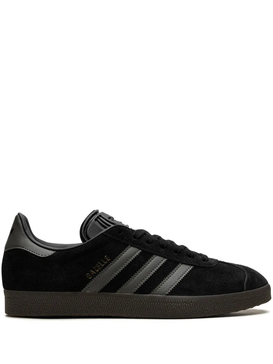 adidas Gazelle Black/Gold Sneakers — Black — Size US M 3.5 - US W 5 — Front View