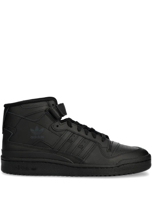 adidas Forum Mid Sneakers — Black — Size US M 10.5 - US W 12 — Front View
