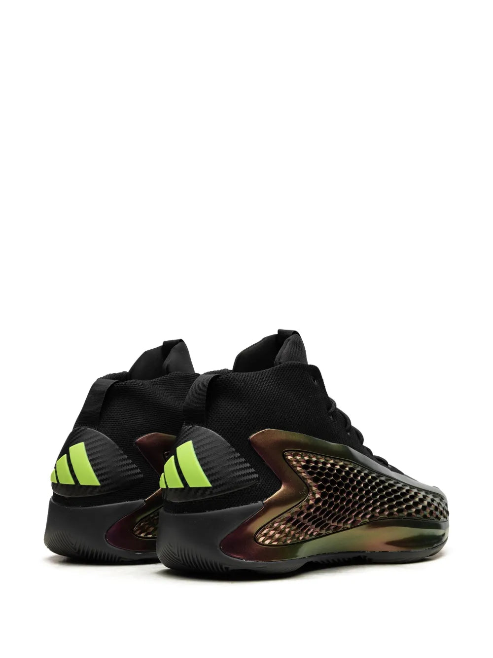 adidas Ae1 All-Star Sneakers — Burgundy/Black/Lime Green — Size US M 7 - US W 8.5 — Back View