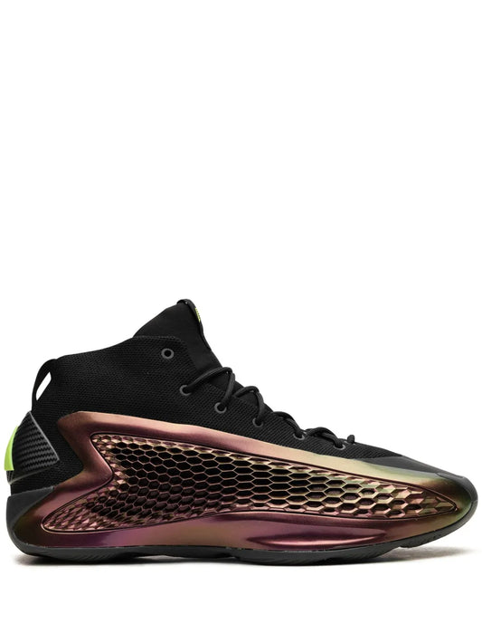 adidas Ae1 All-Star Sneakers — Burgundy/Black/Lime Green — Size US M 7 - US W 8.5 — Front View