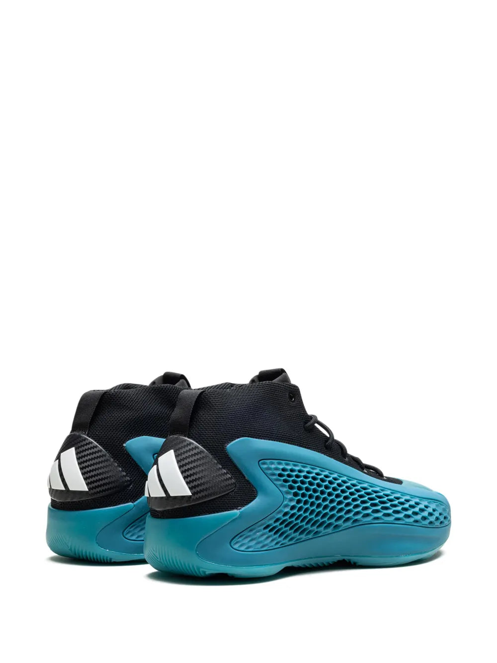 adidas A.E. 1 Low Lace-Up Sneakers — Teal Blue/Black — Size US M 10 - US W 11.5 — Back View
