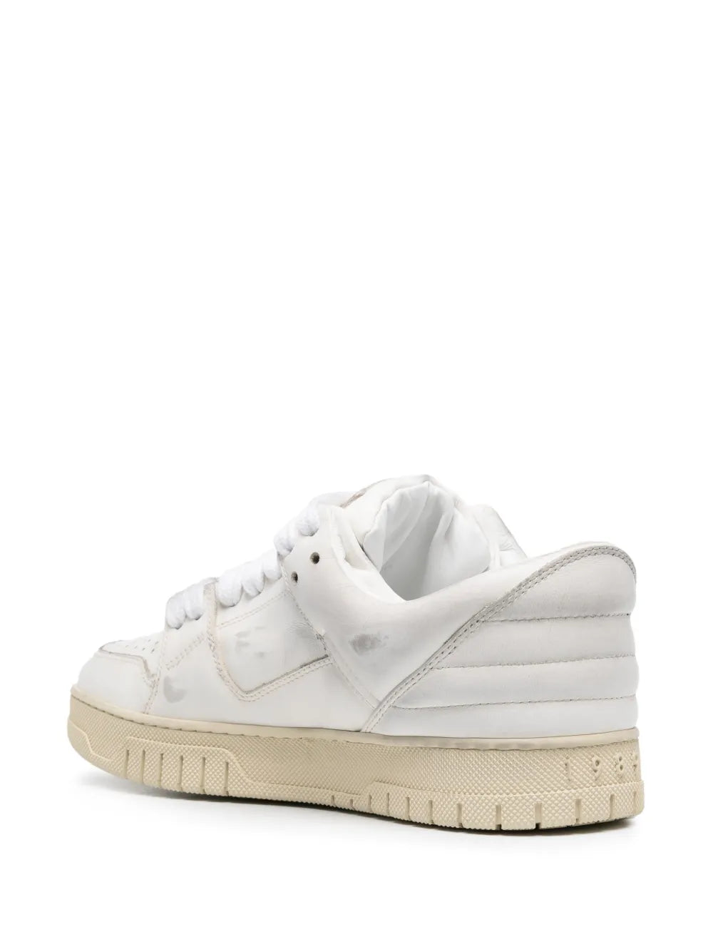 1989 Studio Vintage Dirty Leather Sneakers — White — Size US M 3.5 - US W 5 — Back View