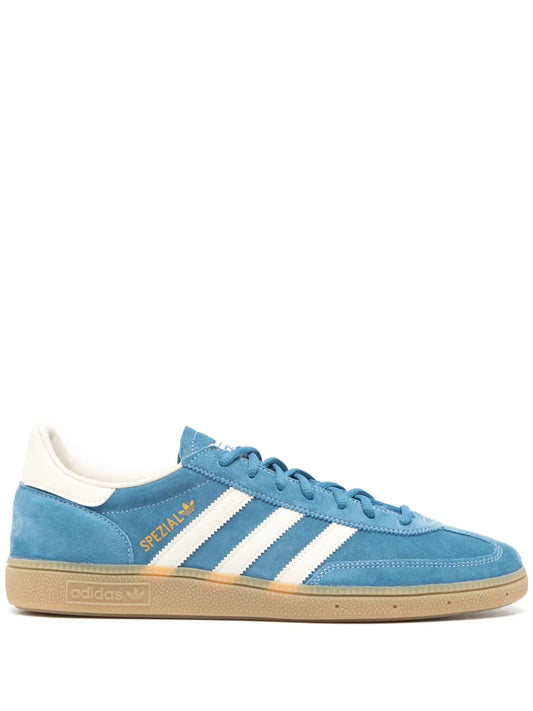adidas Handball Suede Sneakers — Pacific Blue/White — Size US M 9 - US W 10.5 — Front View