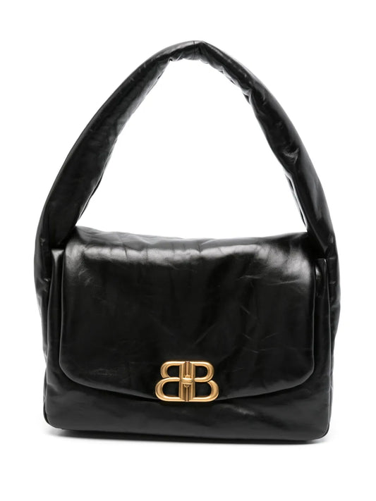 Balenciaga Medium Monaco Leather Shoulder Bag — Same as shown — Size One Size — Front View