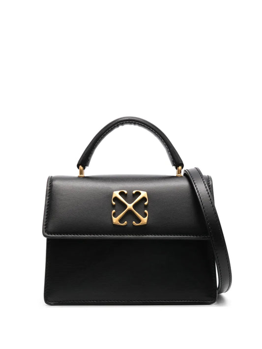 Off White Baby Jitney Leather Shoulder Bag — Same as shown — Size One Size — Front View