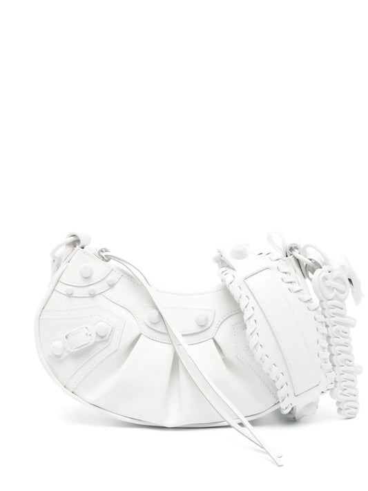 Balenciaga Small Le Cagole Leather Shoulder Bag — Same as shown — Size One Size — Front View