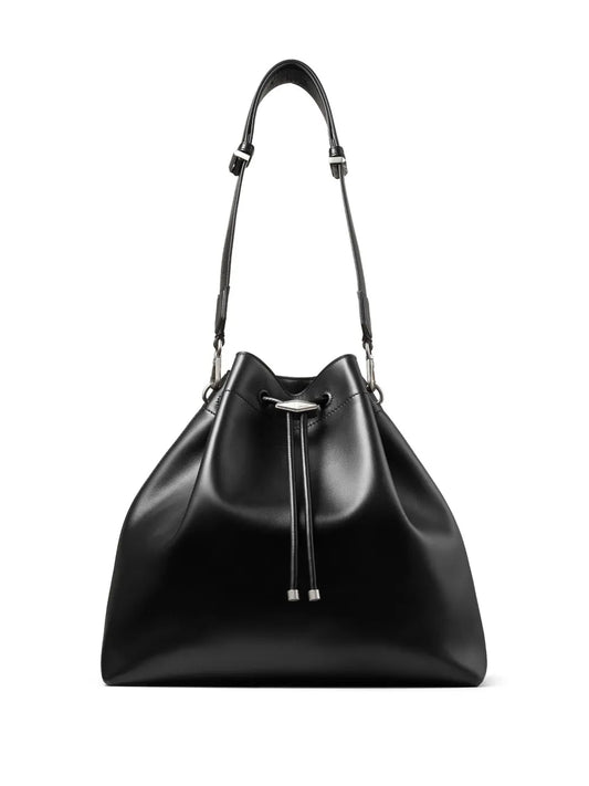 Jimmy Choo Cinch L Leather Bucket Bag — Same as shown — Size One Size — Front View