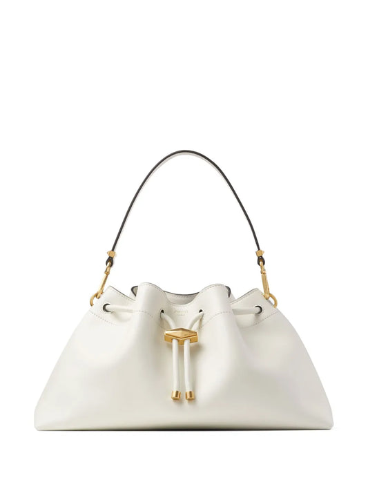 Jimmy Choo Cinch M Leather Bucket Bag — Same as shown — Size One Size — Front View