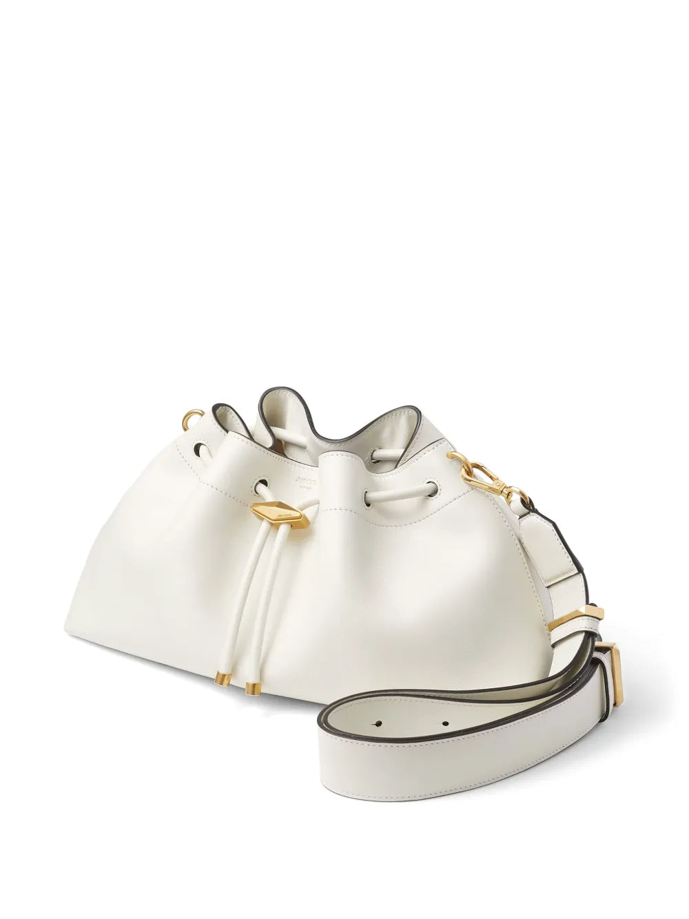 Jimmy Choo Cinch M Leather Bucket Bag — Same as shown — Size One Size — Back View