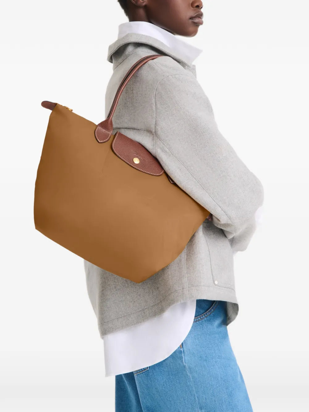 Longchamp M Le Pliage Original Tote Bag — Same as shown — Size One Size — Side View