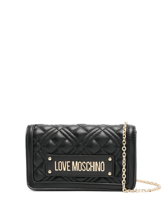 Love Moschino Logo Plaque Shoulder Bag — Same as shown — Size One Size — Front View