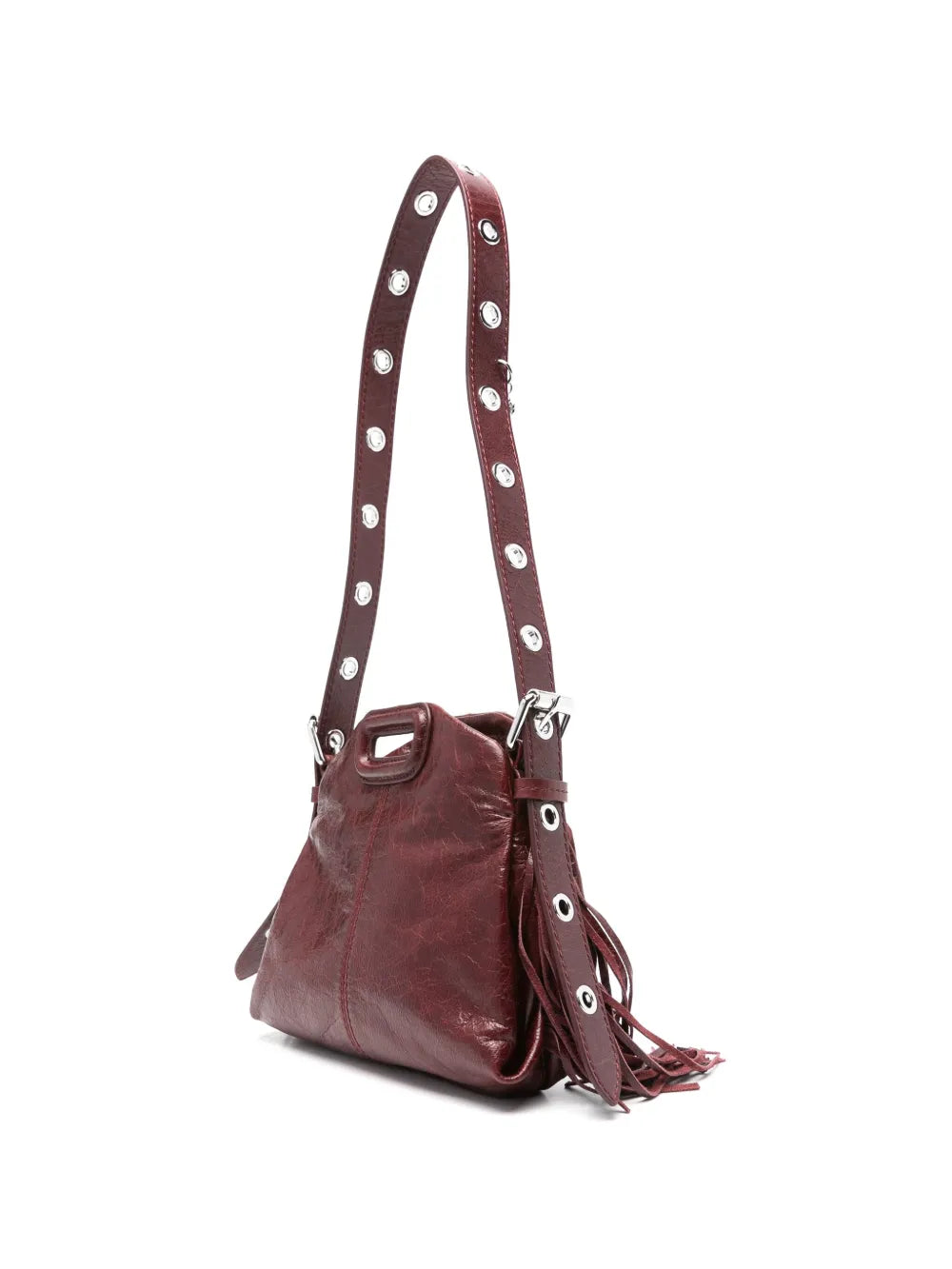 Maje Mini Miss M Leather Shoulder Bag — Same as shown — Size One Size — Back View