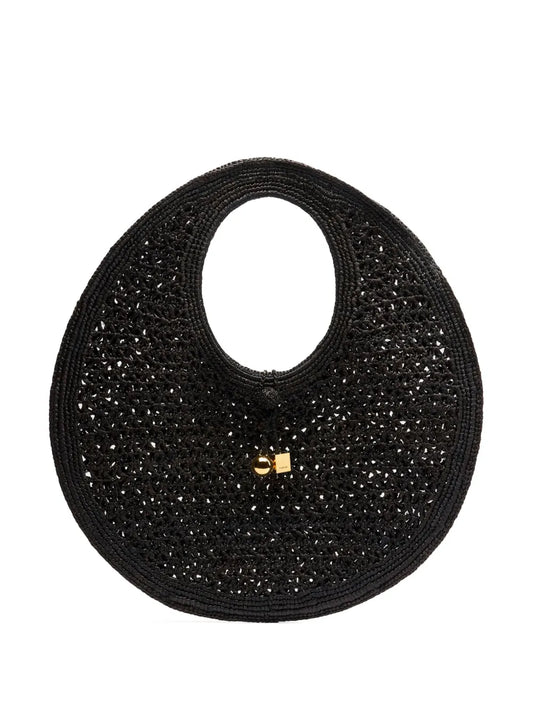 Jacquemus Le Rond Spiaggia Raffia Shoulder Bag — Same as shown — Size One Size — Front View