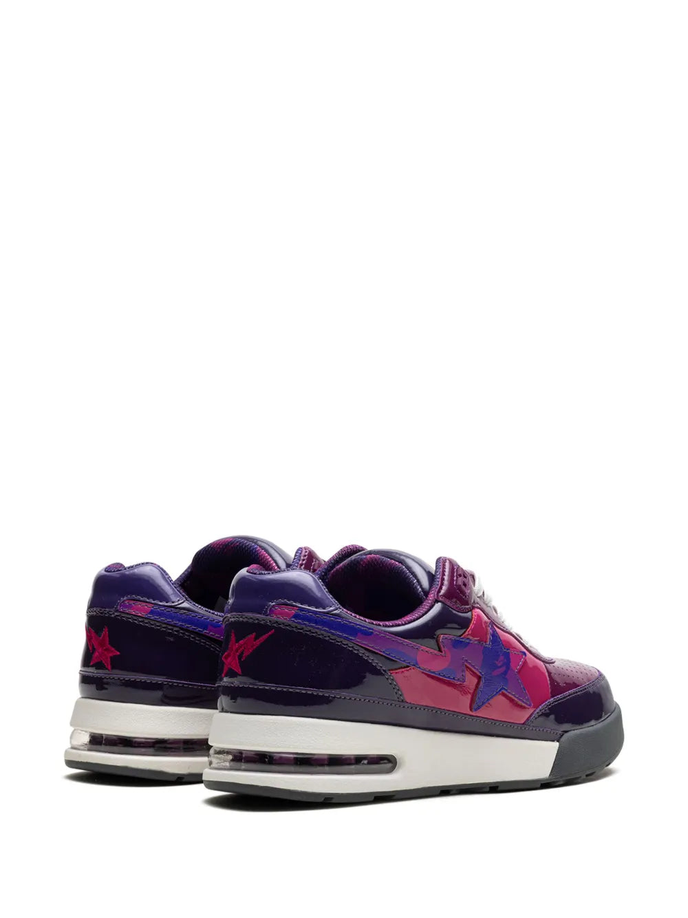 A Bathing Ape?Roadsta #1 Purple Sneakers — Purple — Size US M 3.5 - US W 5 — Back View