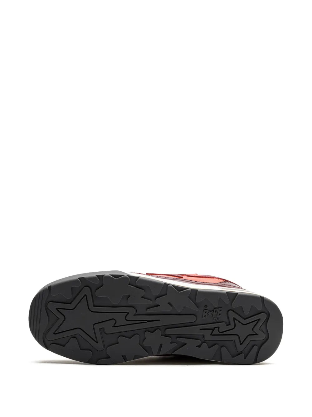 A Bathing Ape?Roadsta #1 Red Sneakers — Red — Size US M 3.5 - US W 5 — Top View