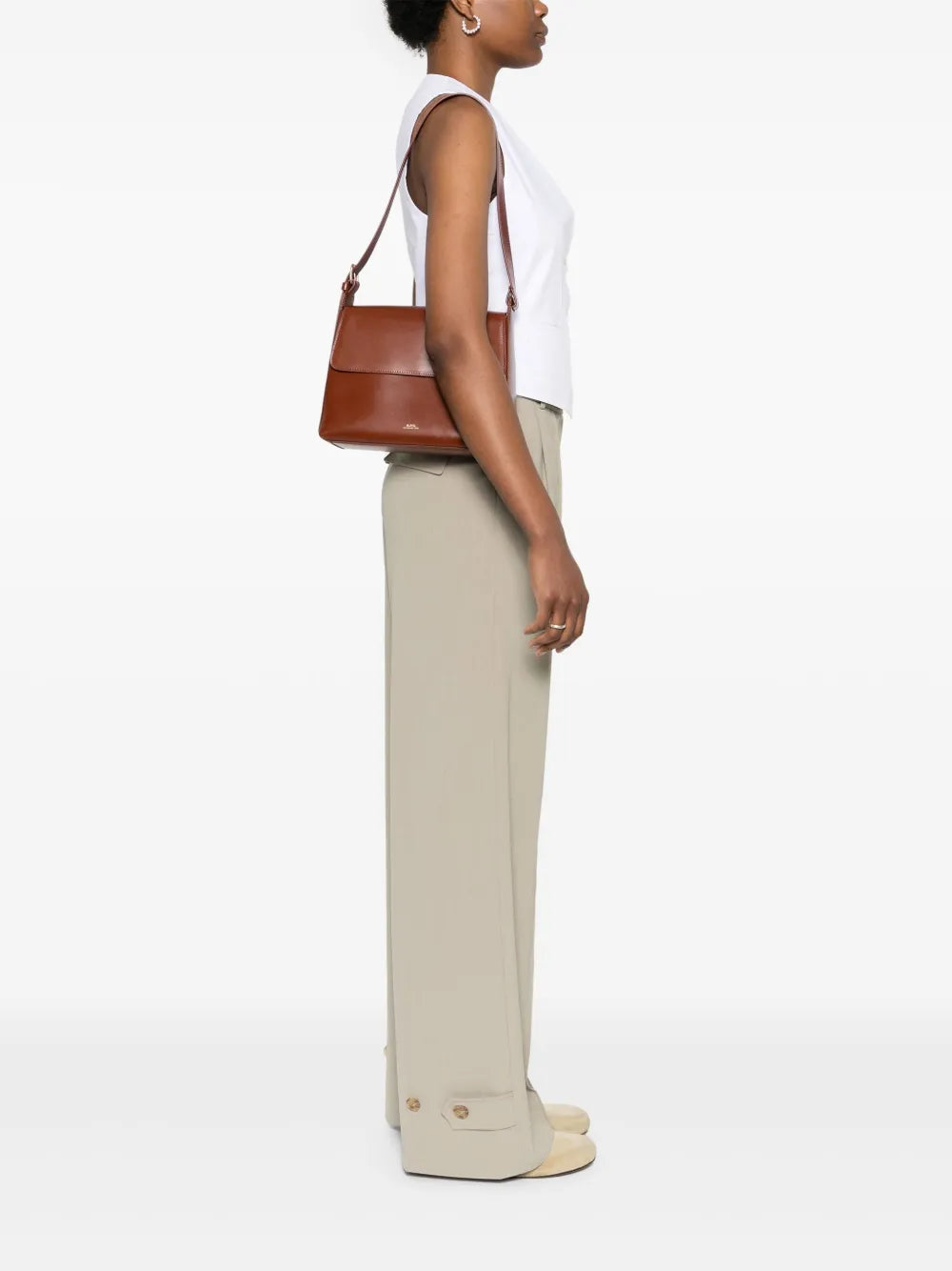 Apc Virginie Leather Shoulder Bag — Same as shown — Size One Size — Side View