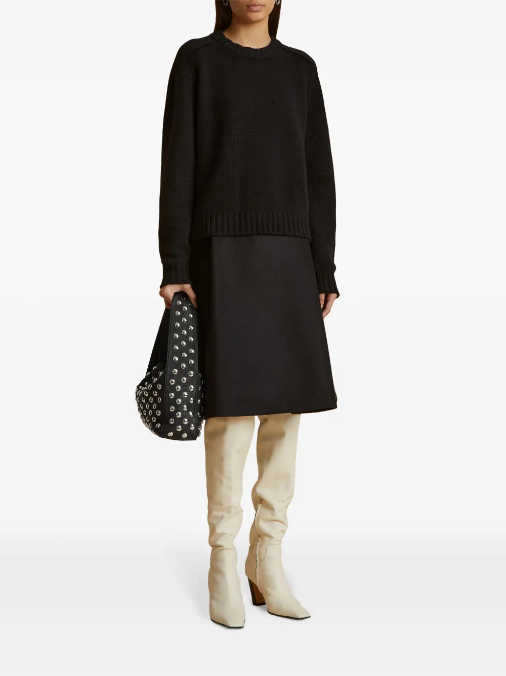 Khaite Elena Studded Shoulder Bag — Same as shown — Size One Size — Side View