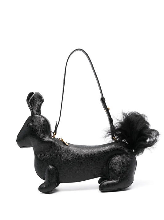 Thom Browne Squirrel Motif Leather Shoulder Bag — Same as shown — Size One Size — Front View