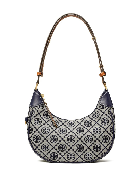 Tory Burch T Monogram Crescent Shoulder Bag — Same as shown — Size One Size — Front View