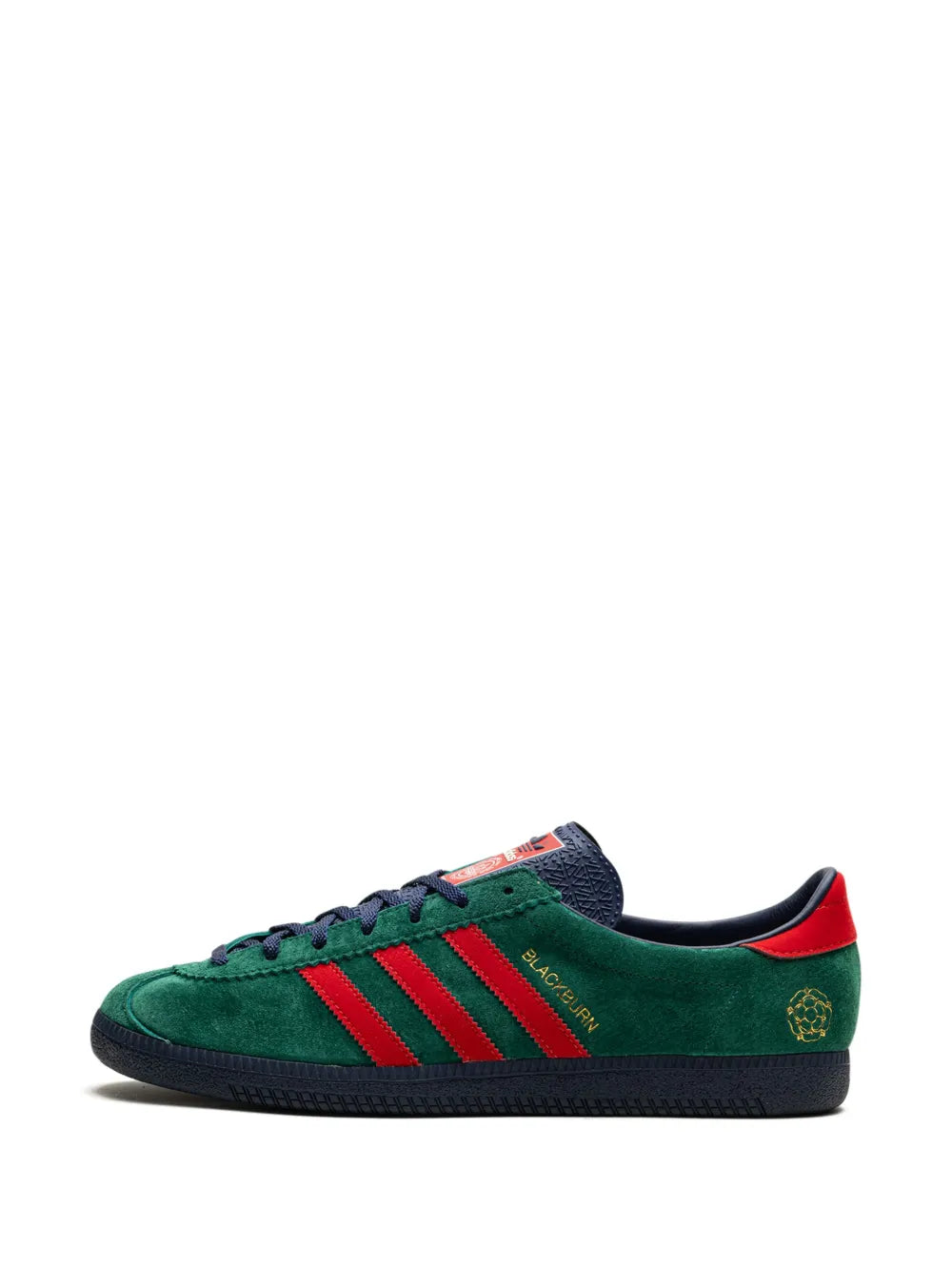 adidas Blackburn Collegiate Green Sneakers — Green/Scarlet/Indigo — Size US M 10 - US W 11.5 — Detail View