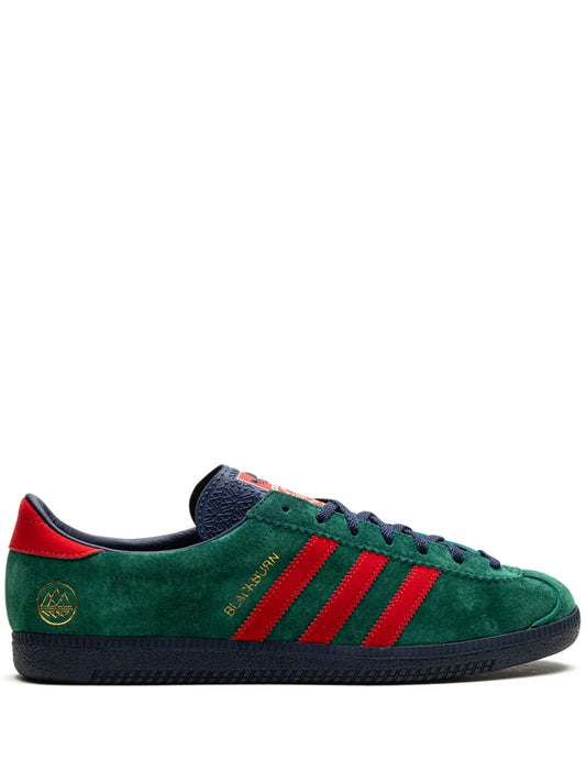 adidas Blackburn Collegiate Green Sneakers — Green/Scarlet/Indigo — Size US M 10 - US W 11.5 — Front View