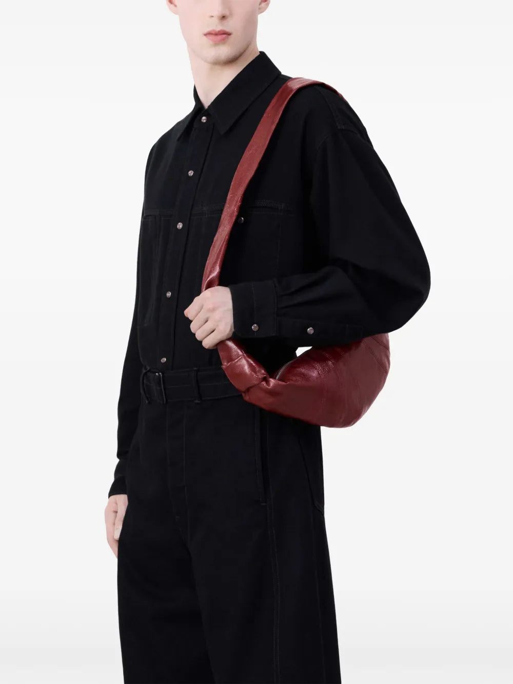 Lemaire Small Croissant Cotton Bag — Same as shown — Size One Size — Side View