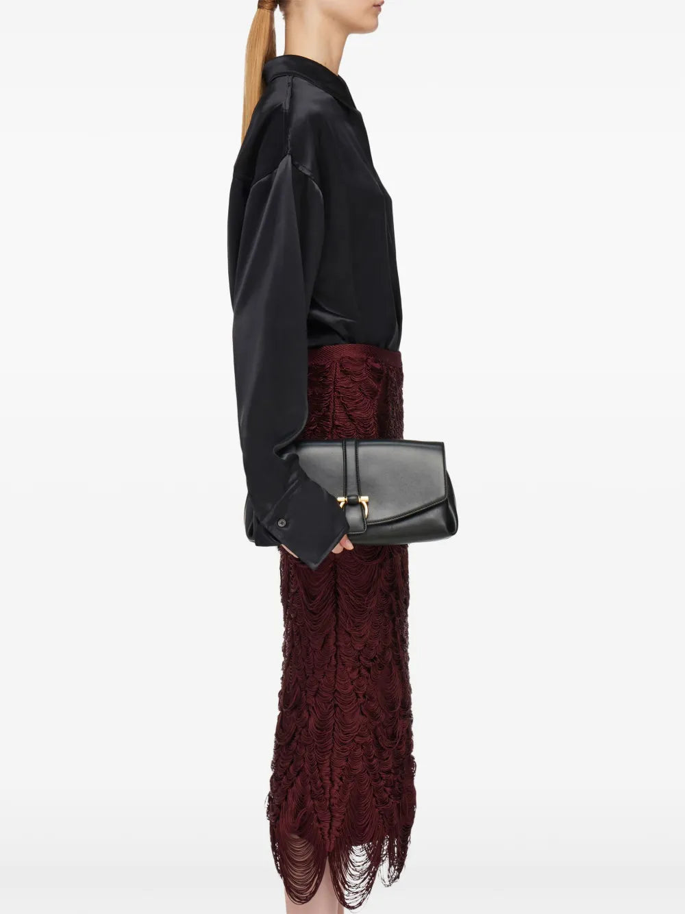 Ferragamo Medium Front Flap Soulder Bag — Same as shown — Size One Size — Side View