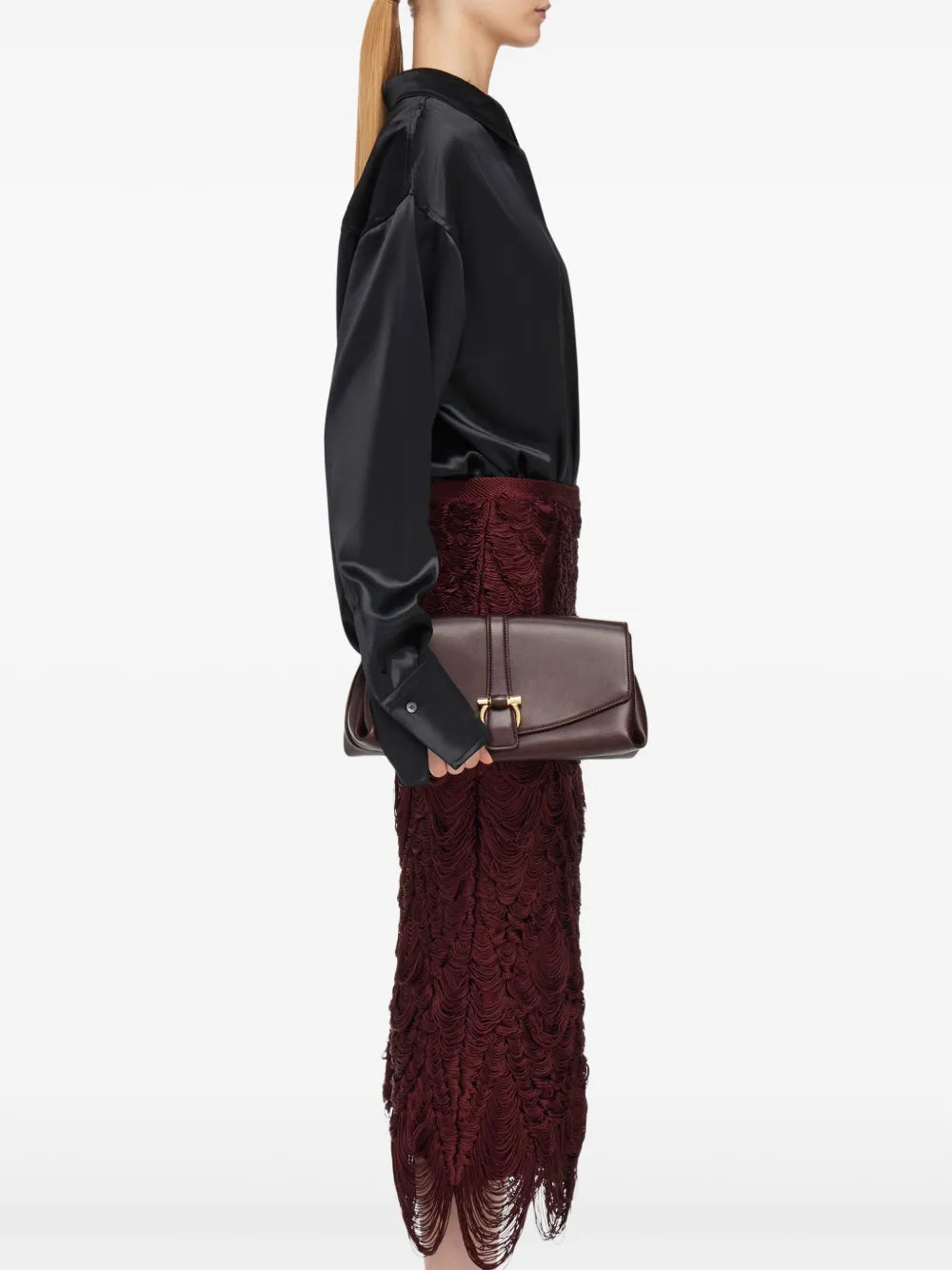 Ferragamo Medium Front Flap Soulder Bag — Same as shown — Size One Size — Side View