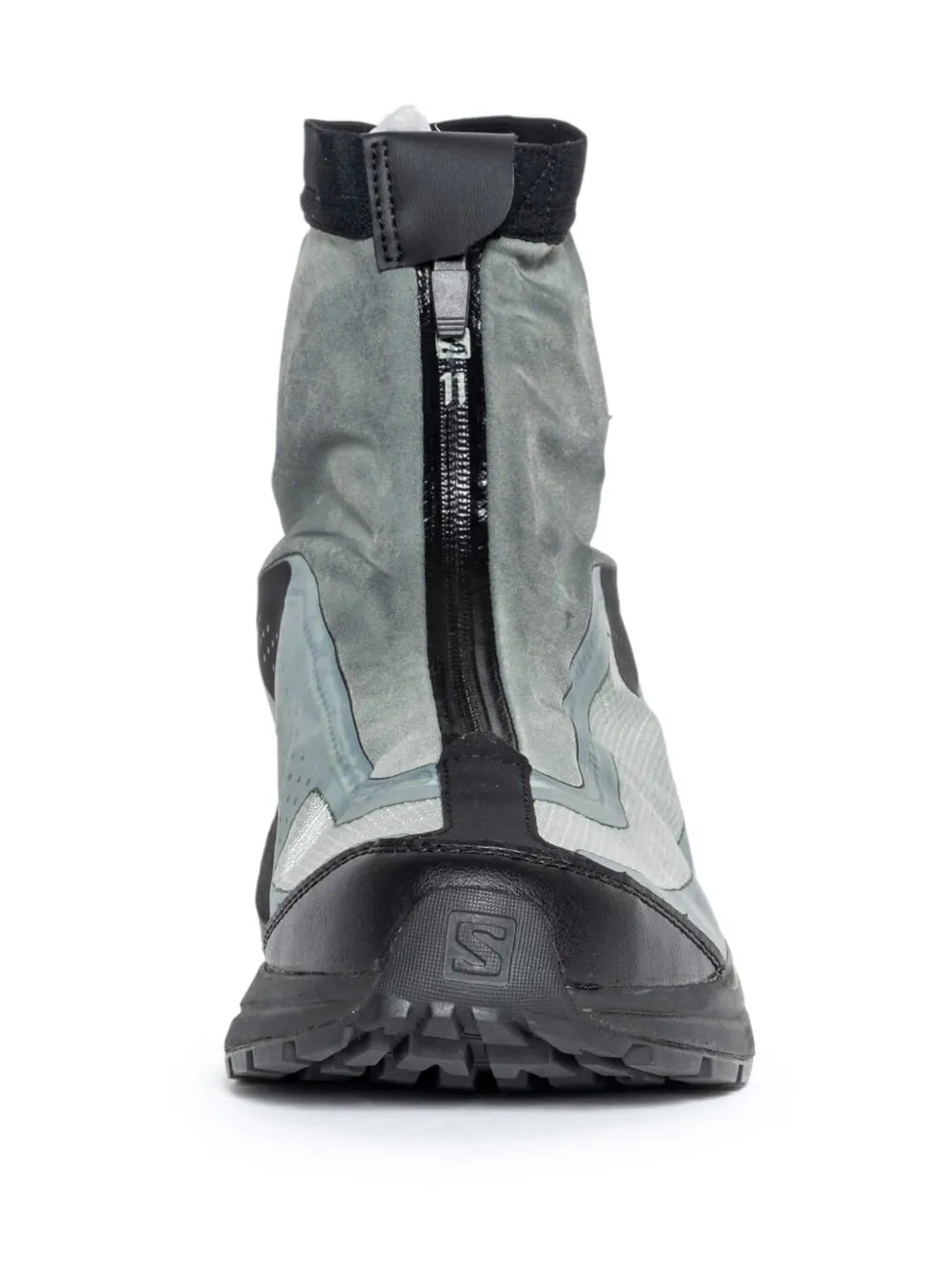 11 By Boris Bidjan Saberi Zip-Up Hi-Top Sneakers — Black/Grey — Size US M 3.5 - US W 5 — Top View