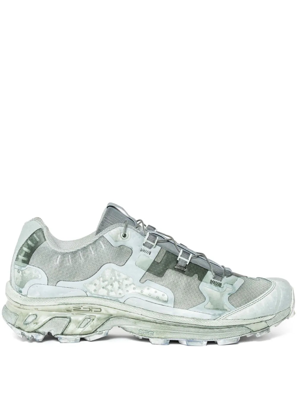 11 By Boris Bidjan Saberi Logo Patch Trainers — Green/Multicolour — Size US M 3.5 - US W 5 — Front View
