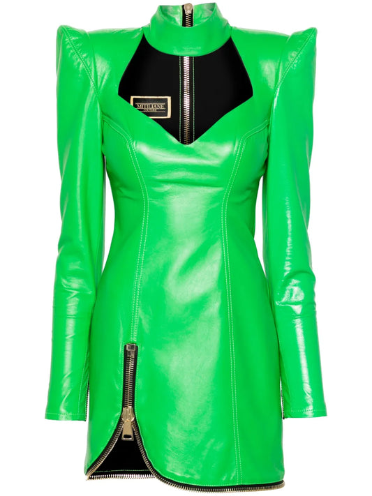 Mitiliane Couture Amaya Mini Dress — Green — Size XS — Front View