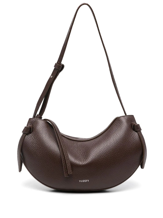 Yuzefi Fortune Cookie Leather Shoulder Bag — Same as shown — Size One Size — Front View