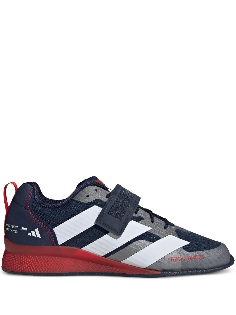 adidas Adipower Weightlifting Blue Sneakers — Blue/Multicolour — Size US M 4.5 - US W 6 — Front View