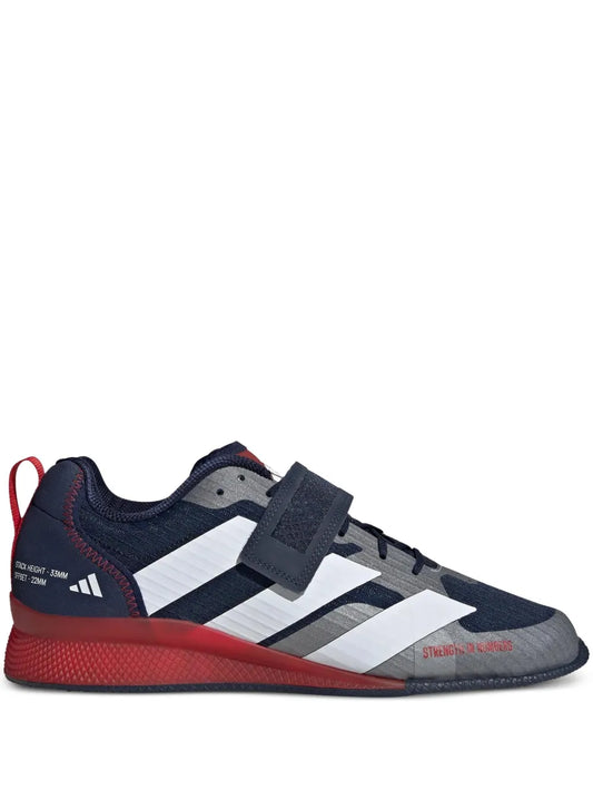 adidas Adipower Weightlifting Blue Sneakers — Blue/Multicolour — Size US M 4.5 - US W 6 — Front View