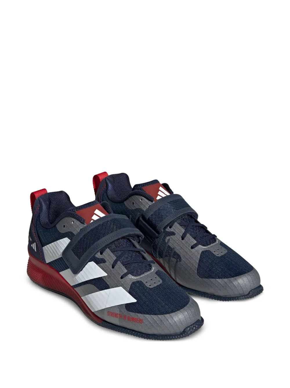 adidas Adipower Weightlifting Blue Sneakers — Blue/Multicolour — Size US M 4.5 - US W 6 — Side View