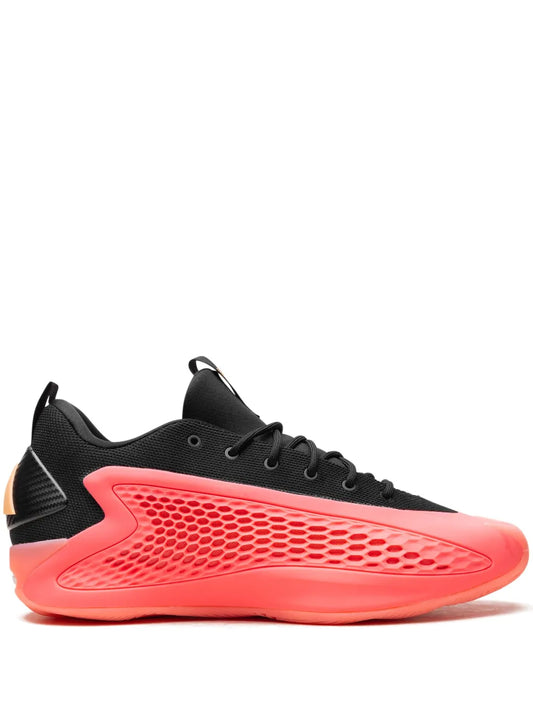 adidas Ae1 Low Mural Sneakers — Black/Red/Orange — Size US M 7 - US W 8.5 — Front View