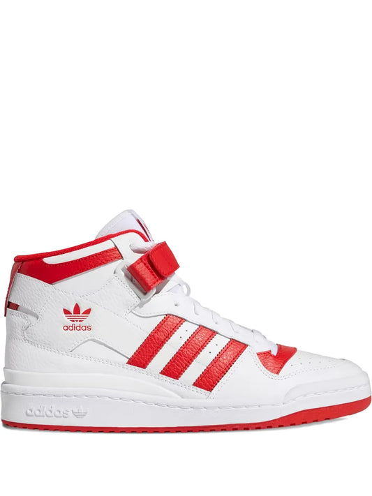 adidas Forum Mid White Sneakers — White — Size US M 3.5 - US W 5 — Front View