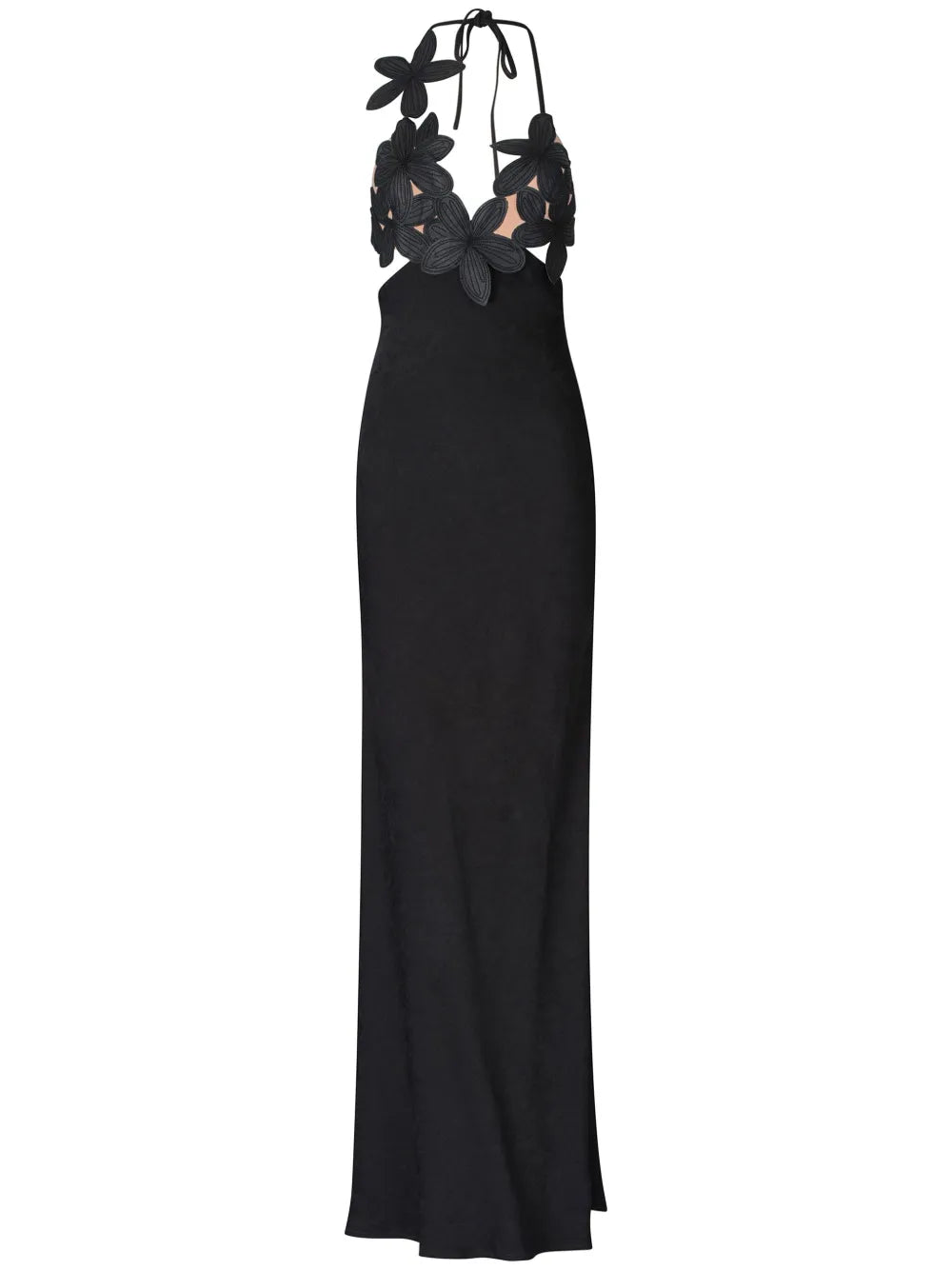 Silvia Tcherassi Lua Maxi Dress — Black/ Red — Size XS — Front View